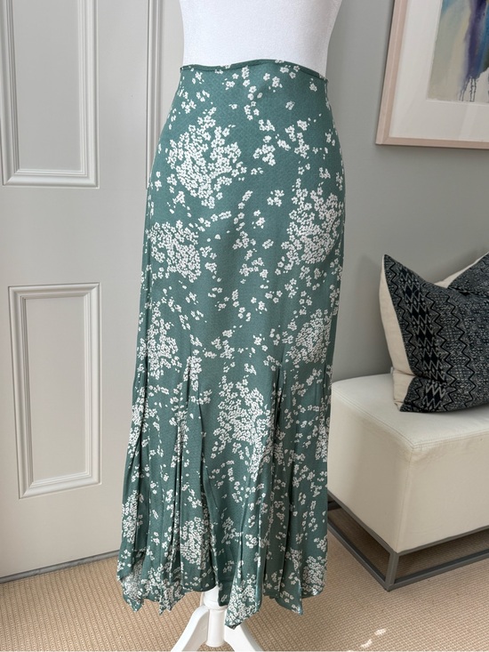 Free People Dresses & Skirts - Free People Sage Green Floral Maxi Skirt
